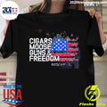 Official cigars Moose Guns And Freedom - Adult & Kids T-Shirts, Sweatshirts & Hoodies apparel design preview 1