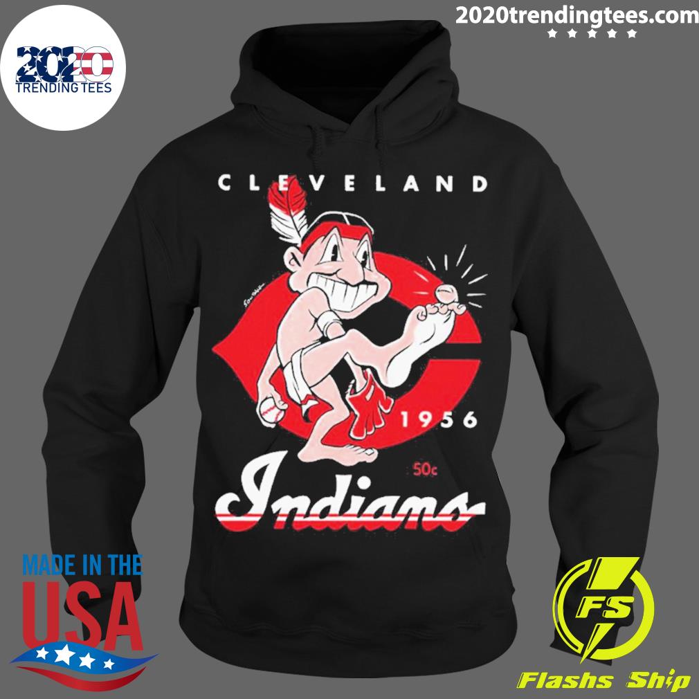 Official cleveland Indians 1956 - Adult & Kids T-Shirts, Sweatshirts & Hoodies apparel design preview 2