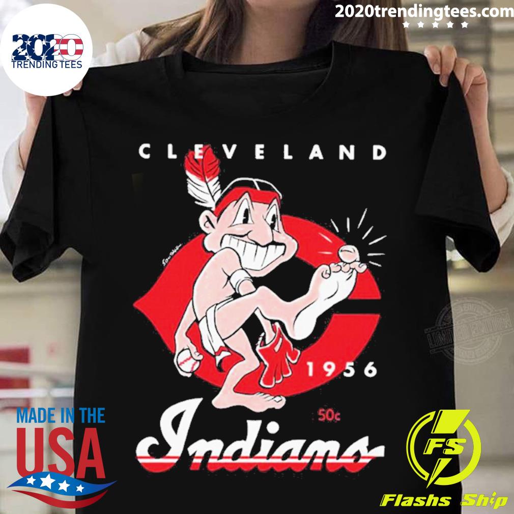 Official cleveland Indians 1956 - Adult & Kids T-Shirts, Sweatshirts & Hoodies apparel design preview 1
