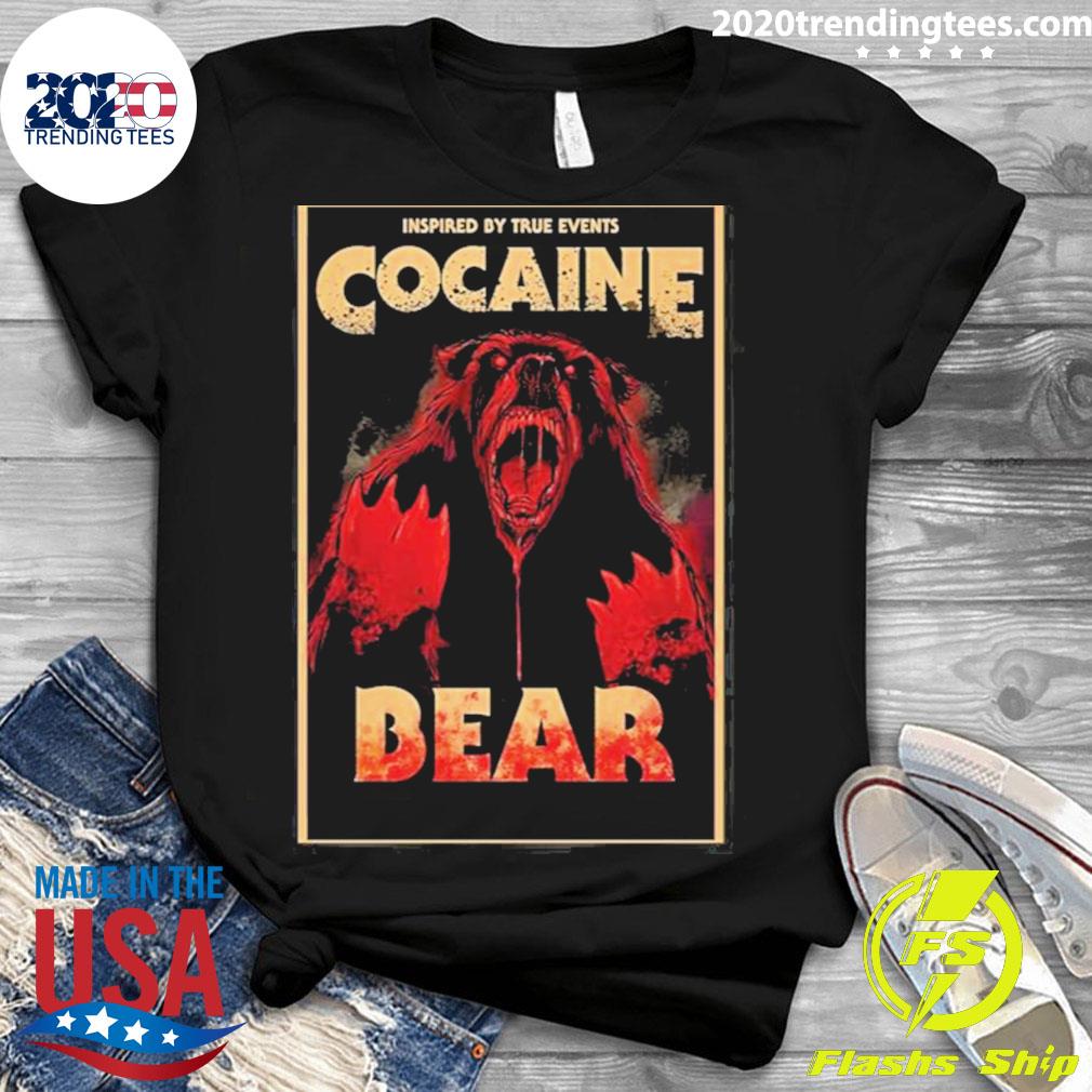 Official cocaine Bear Movie Graphic - Adult & Kids T-Shirts, Sweatshirts & Hoodies apparel design preview 3