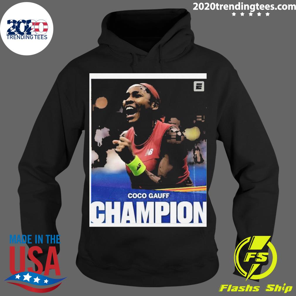 Official coco Gauff Champion - Adult & Kids T-Shirts, Sweatshirts & Hoodies apparel design preview 2