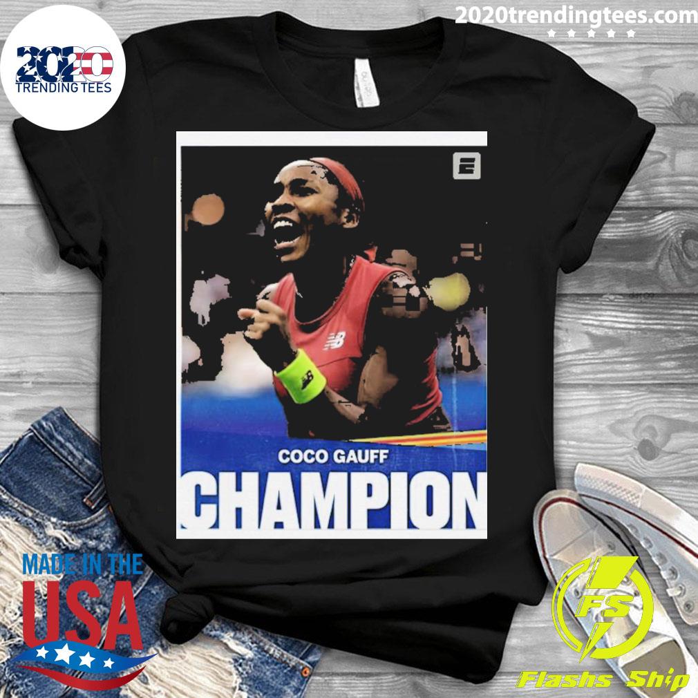 Official coco Gauff Champion - Adult & Kids T-Shirts, Sweatshirts & Hoodies apparel design preview 3