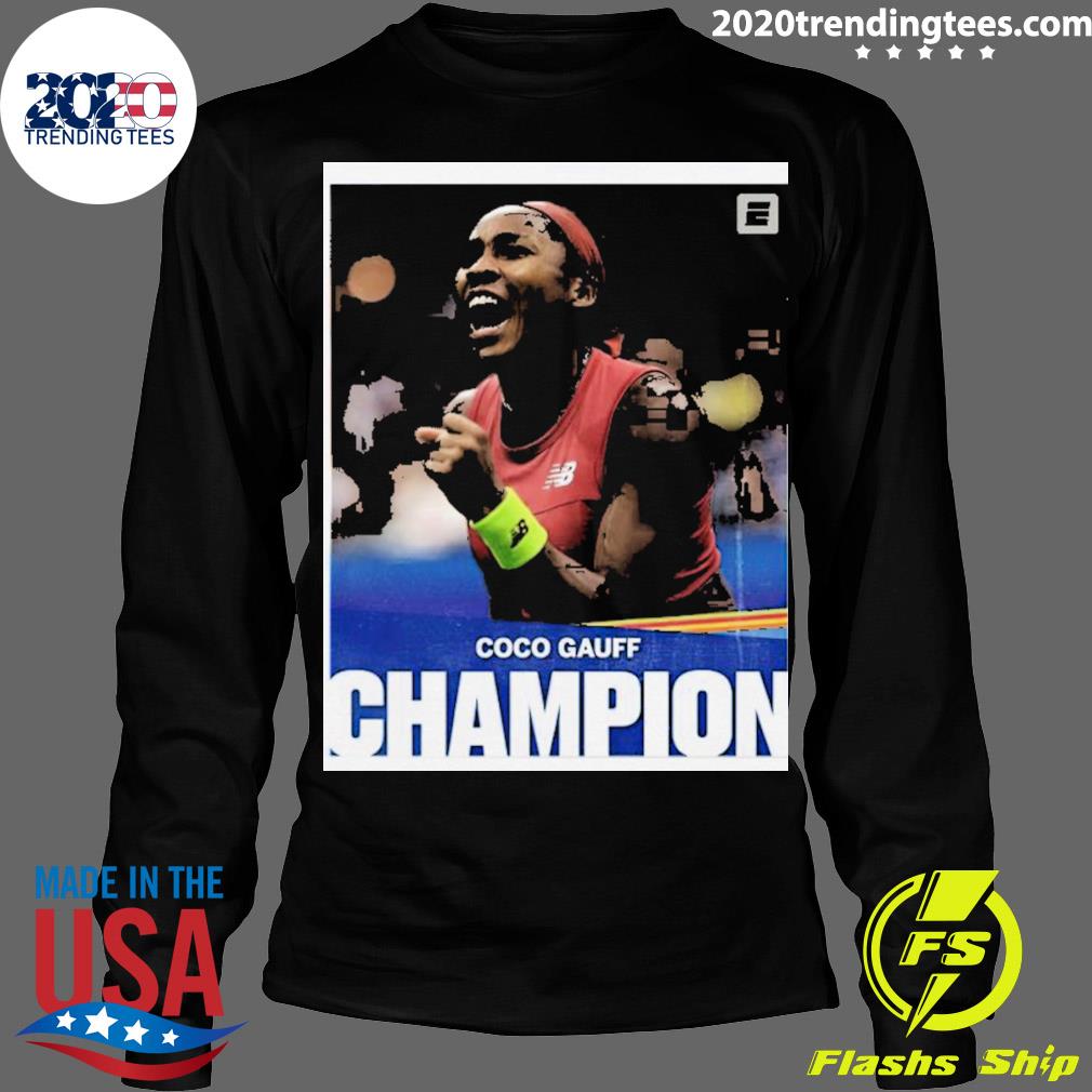 Official coco Gauff Champion - Adult & Kids T-Shirts, Sweatshirts & Hoodies apparel design preview 4