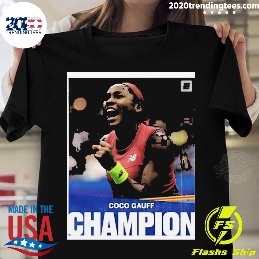 Official coco Gauff Champion - Adult & Kids T-Shirts, Sweatshirts & Hoodies apparel design preview 1