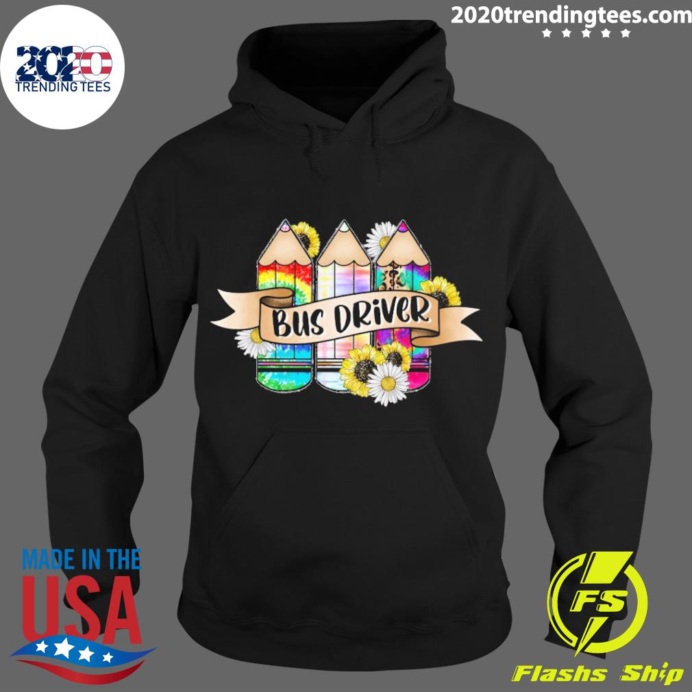Official colorful Pencils Teacher Bus Driver - Adult & Kids T-Shirts, Sweatshirts & Hoodies apparel design preview 2
