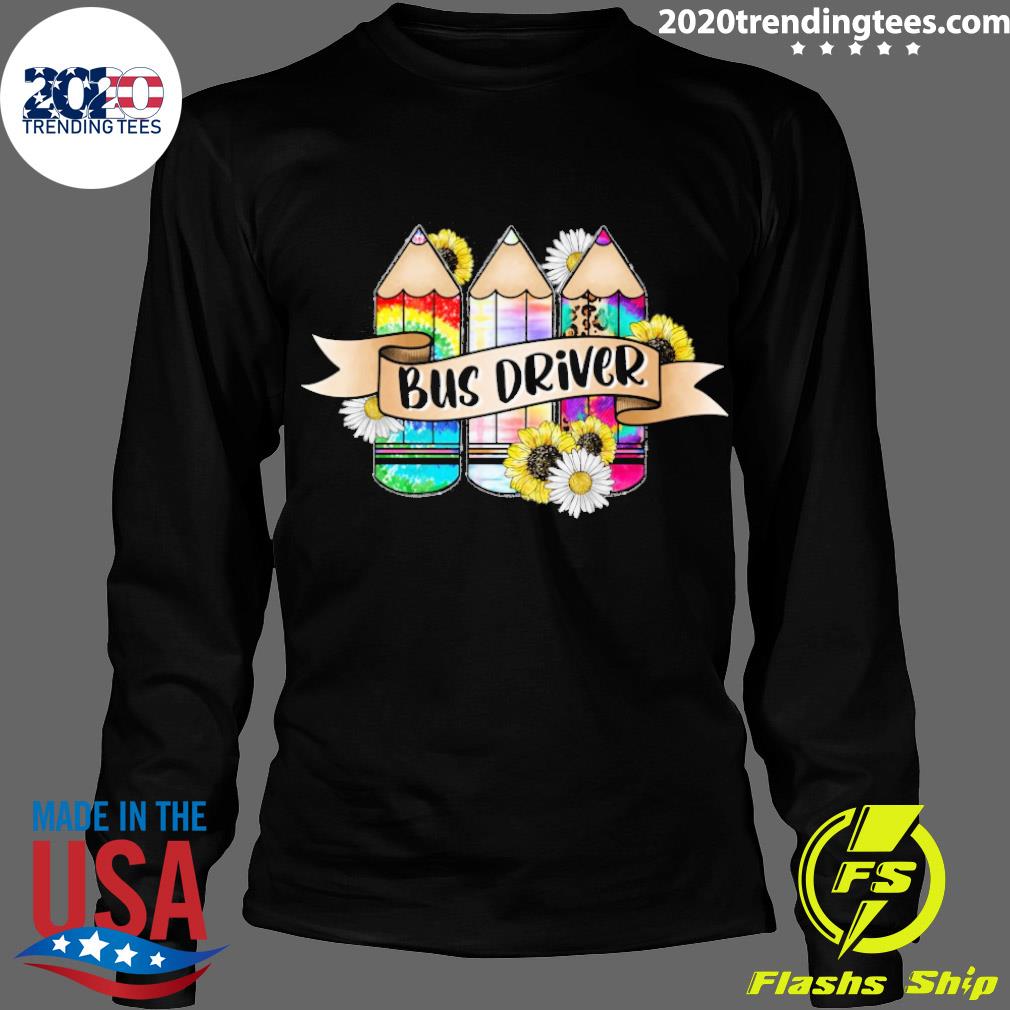 Official colorful Pencils Teacher Bus Driver - Adult & Kids T-Shirts, Sweatshirts & Hoodies apparel design preview 4