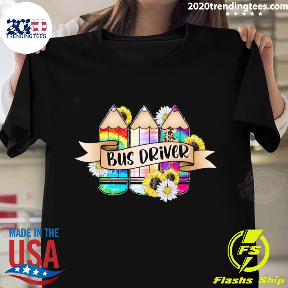Official colorful Pencils Teacher Bus Driver - Adult & Kids T-Shirts, Sweatshirts & Hoodies apparel design preview 1
