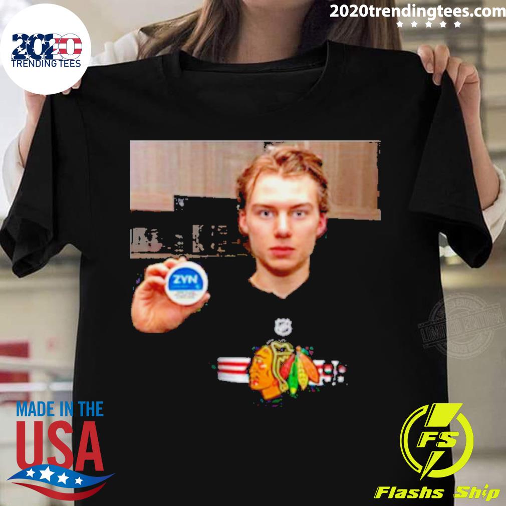 Official connor Bedard Holding Zyns - Adult & Kids T-Shirts, Sweatshirts & Hoodies apparel design preview 1