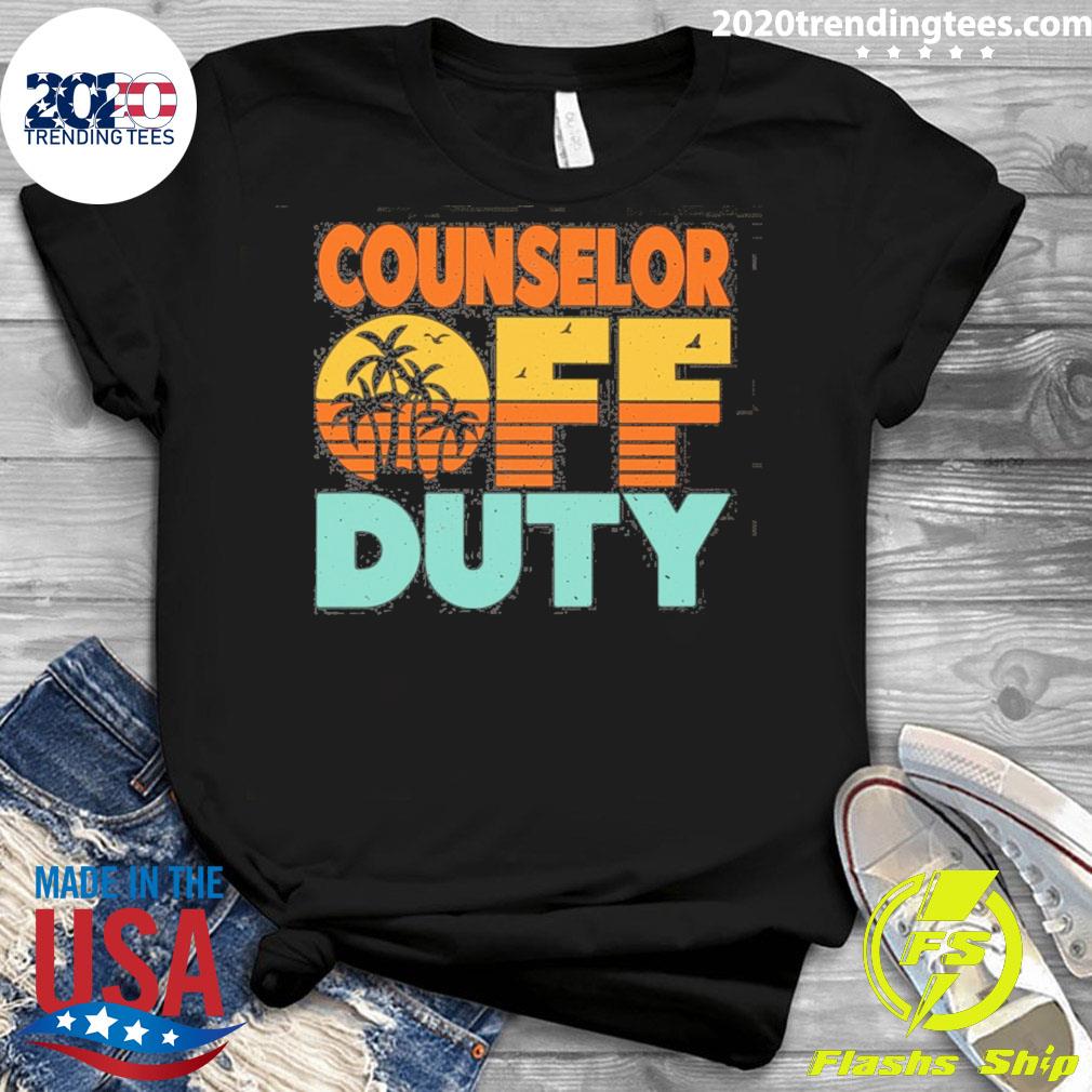 Official counselor Off Duty With Palm Tree - Adult & Kids T-Shirts, Sweatshirts & Hoodies apparel design preview 3