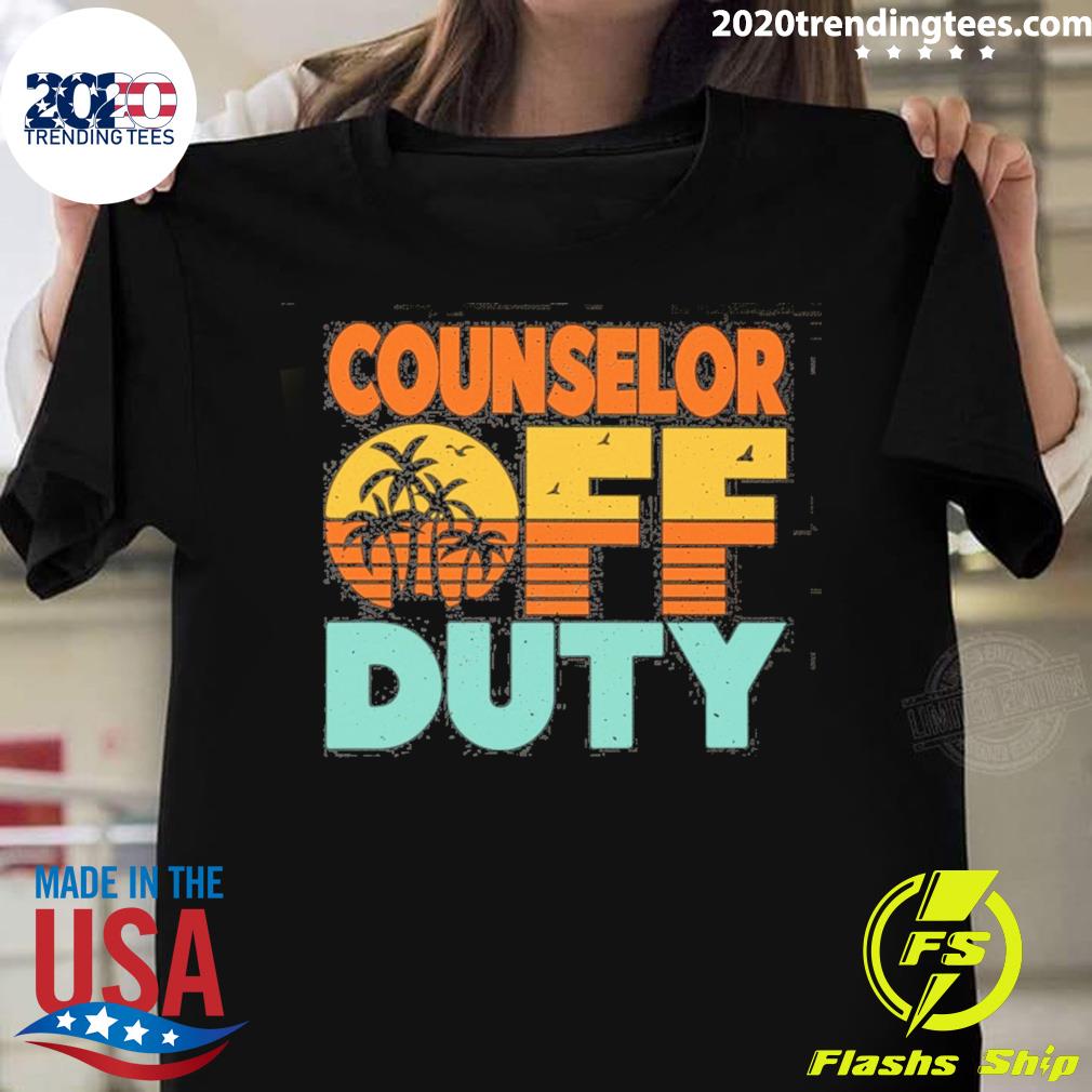 Official counselor Off Duty With Palm Tree - Adult & Kids T-Shirts, Sweatshirts & Hoodies apparel design preview 1