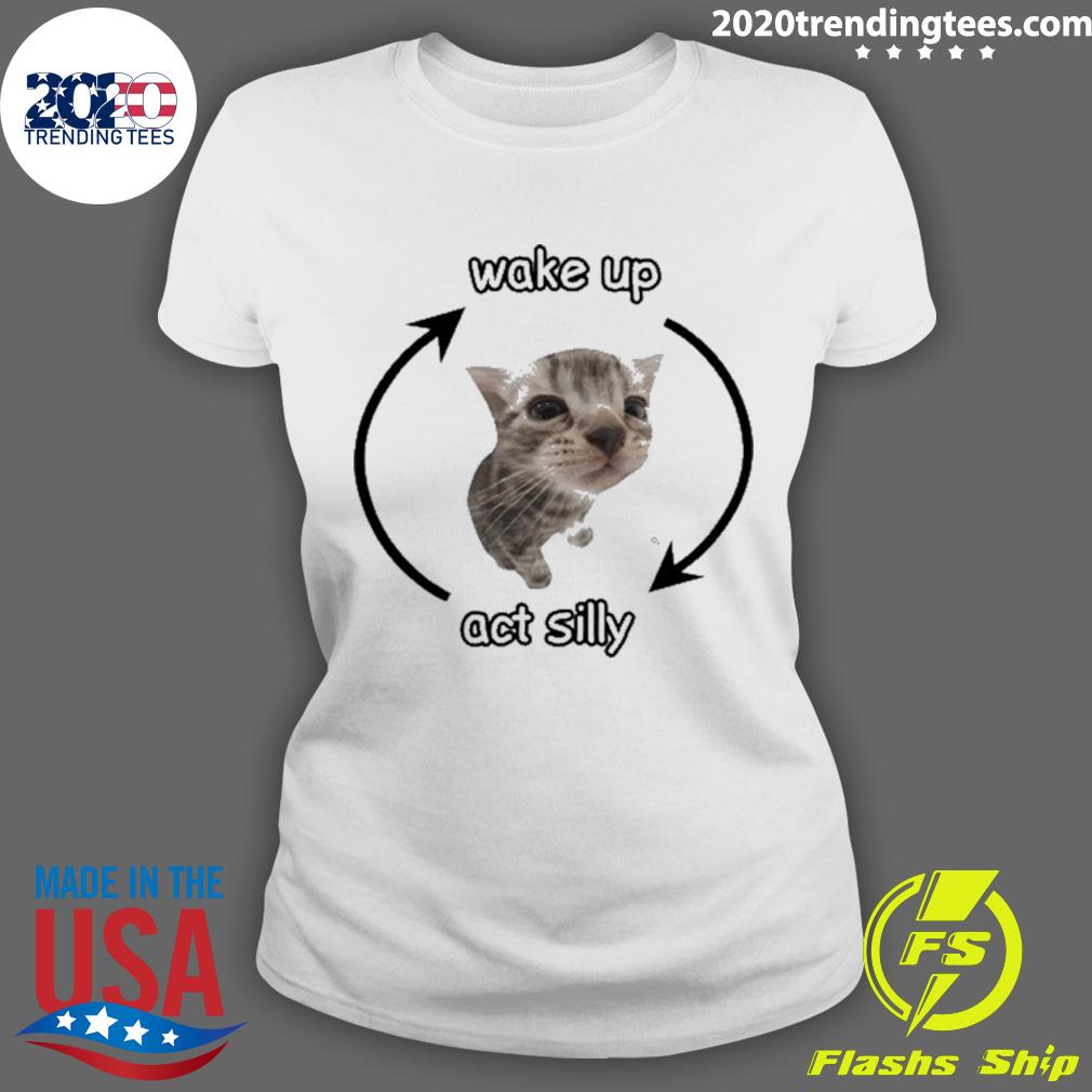 Official cringey Wake Up Act Silly - Adult & Kids T-Shirts, Sweatshirts & Hoodies apparel design preview 3