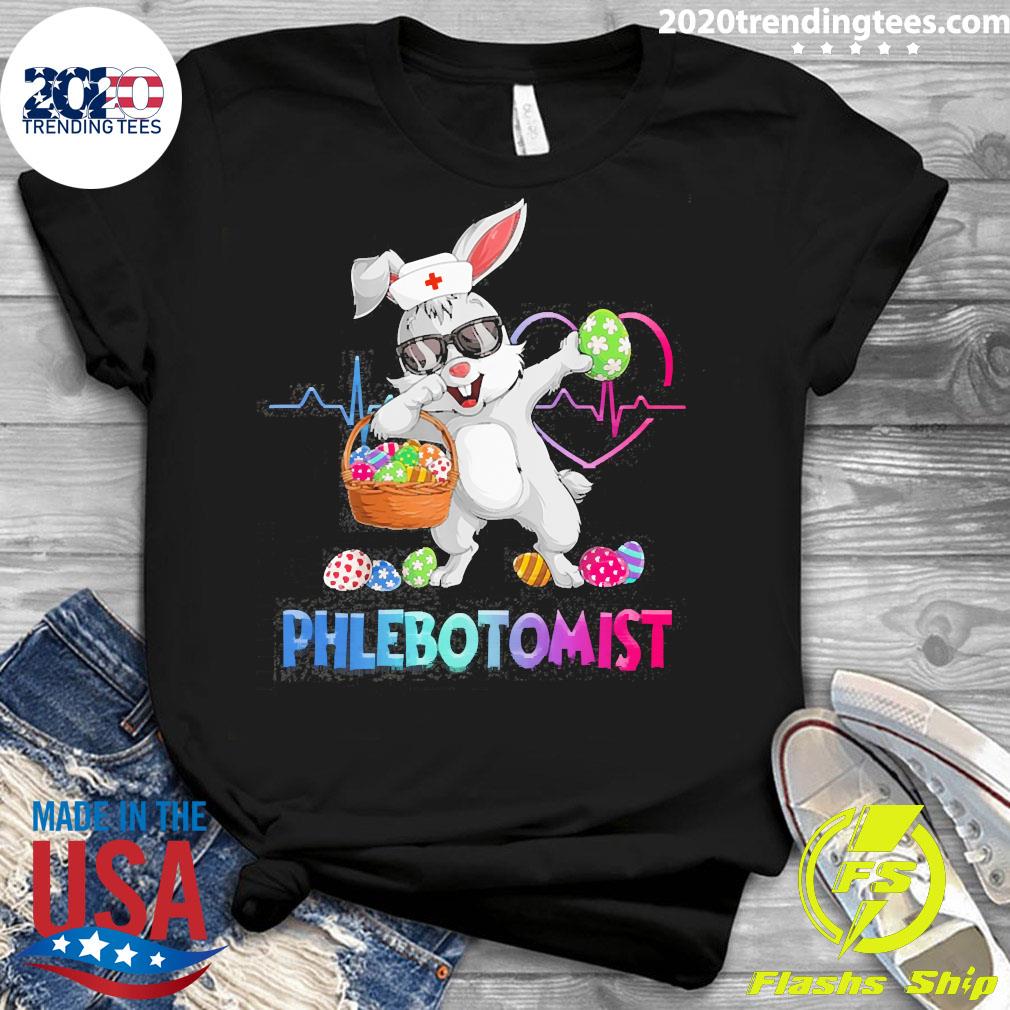 Official dabbing Bunny Phlebotomist - Adult & Kids T-Shirts, Sweatshirts & Hoodies apparel design preview 3