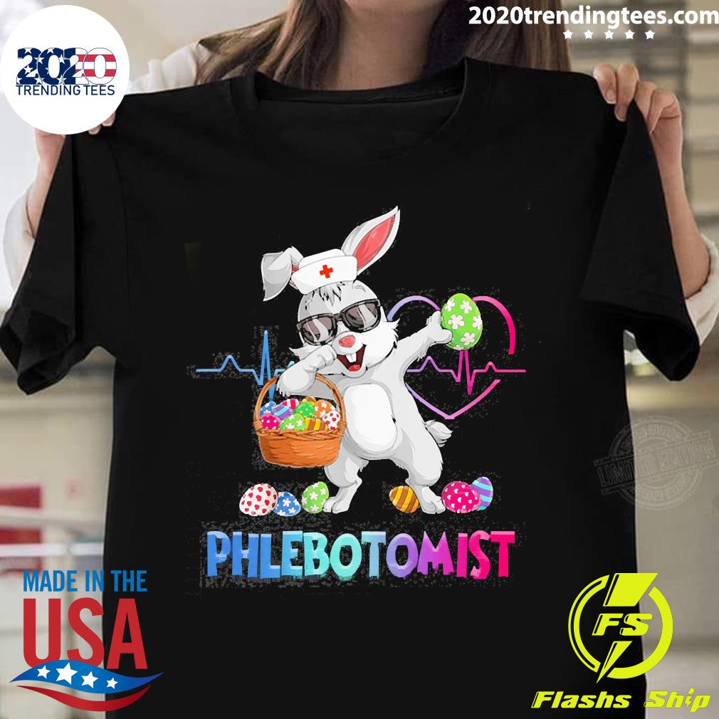 Official dabbing Bunny Phlebotomist - Adult & Kids T-Shirts, Sweatshirts & Hoodies apparel design preview 1
