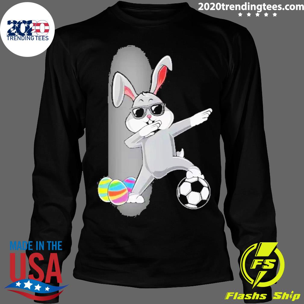 Official dabbing Easter Bunny Rabbit Dab Soccer - Adult & Kids T-Shirts, Sweatshirts & Hoodies apparel design preview 4