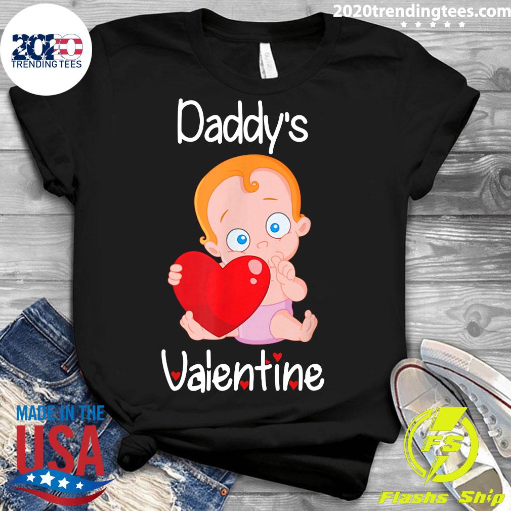 Official Daddy's Valentine Father Baby Daughter V - Adult & Kids T-Shirts, Sweatshirts & Hoodies apparel design preview 3