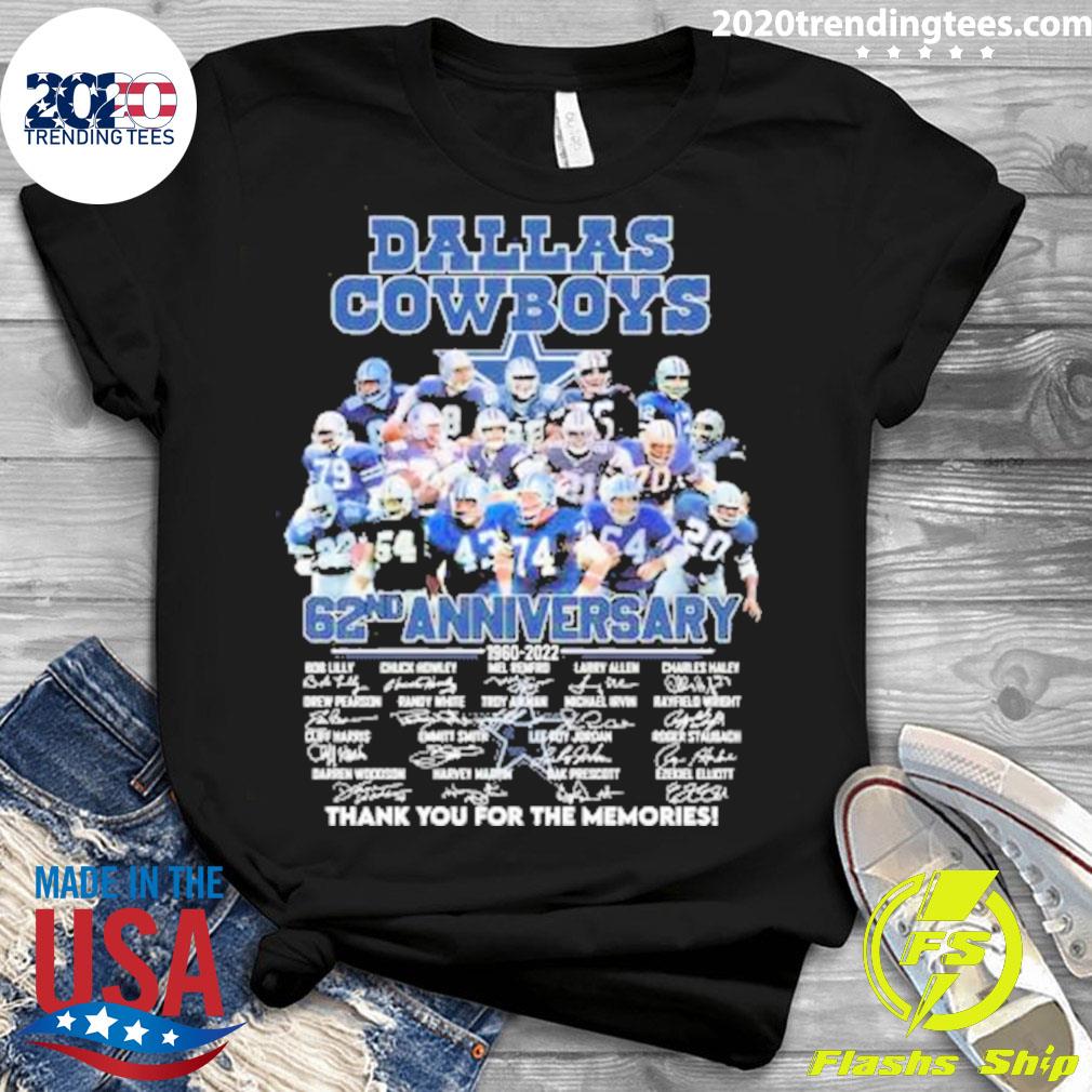 Official dallas Cowboys 62nd Anniversary 1960-2023 - Adult & Kids T-Shirts, Sweatshirts & Hoodies apparel design preview 3