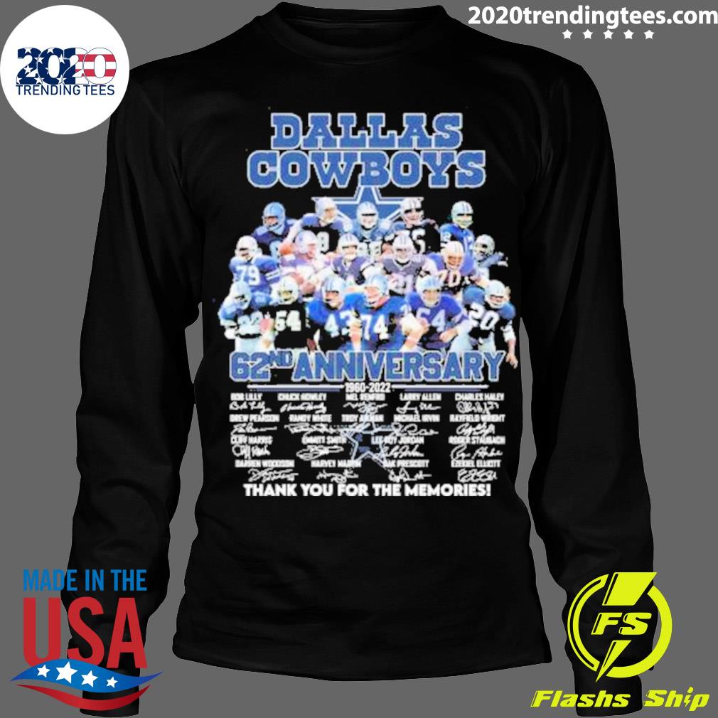 Official dallas Cowboys 62nd Anniversary 1960-2023 - Adult & Kids T-Shirts, Sweatshirts & Hoodies apparel design preview 4
