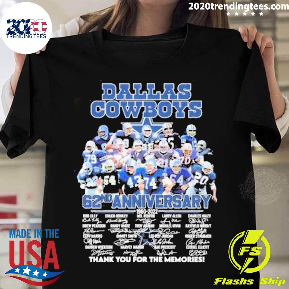 Official dallas Cowboys 62nd Anniversary 1960-2023 - Adult & Kids T-Shirts, Sweatshirts & Hoodies apparel design preview 1