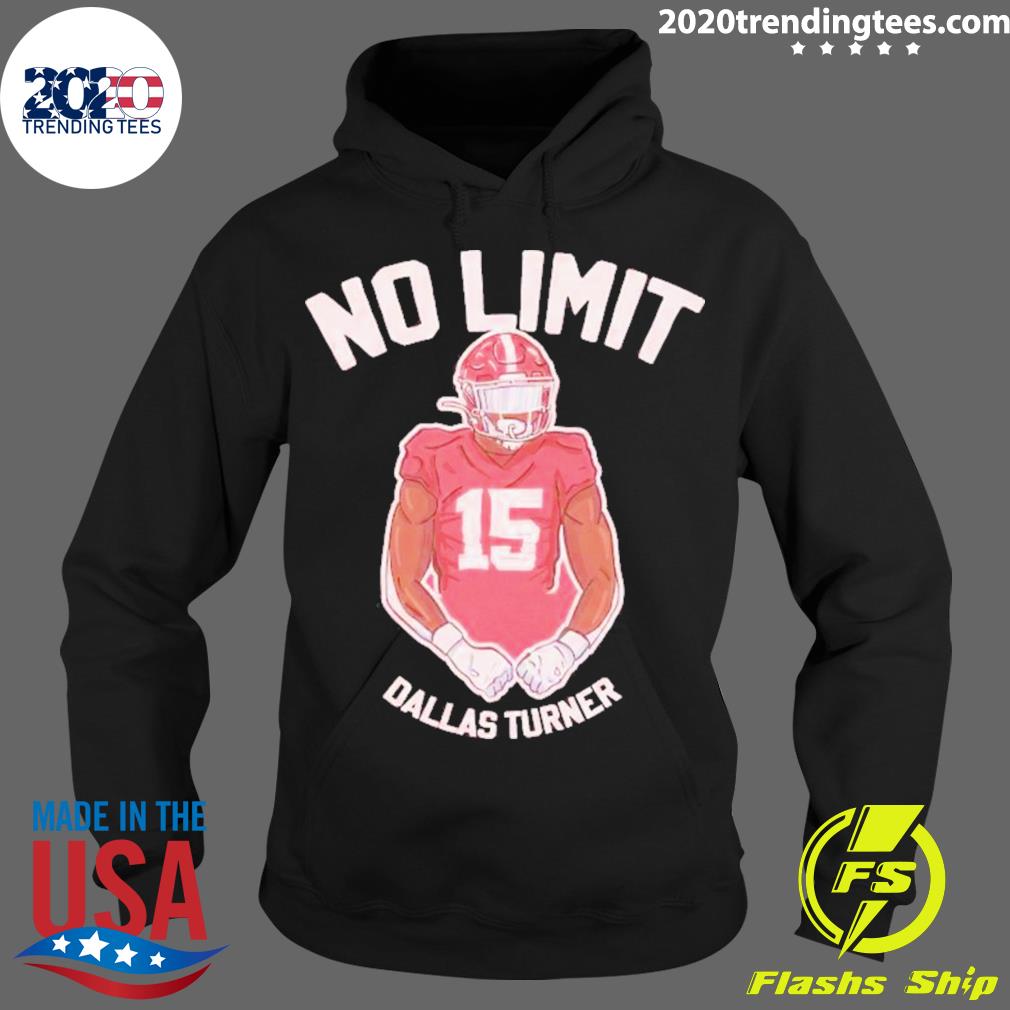 Official dallas Turner No Limit - Adult & Kids T-Shirts, Sweatshirts & Hoodies apparel design preview 2