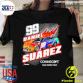 Official daniel Suarez Checkered Flag Black Commscope - Adult & Kids T-Shirts, Sweatshirts & Hoodies apparel design preview 1