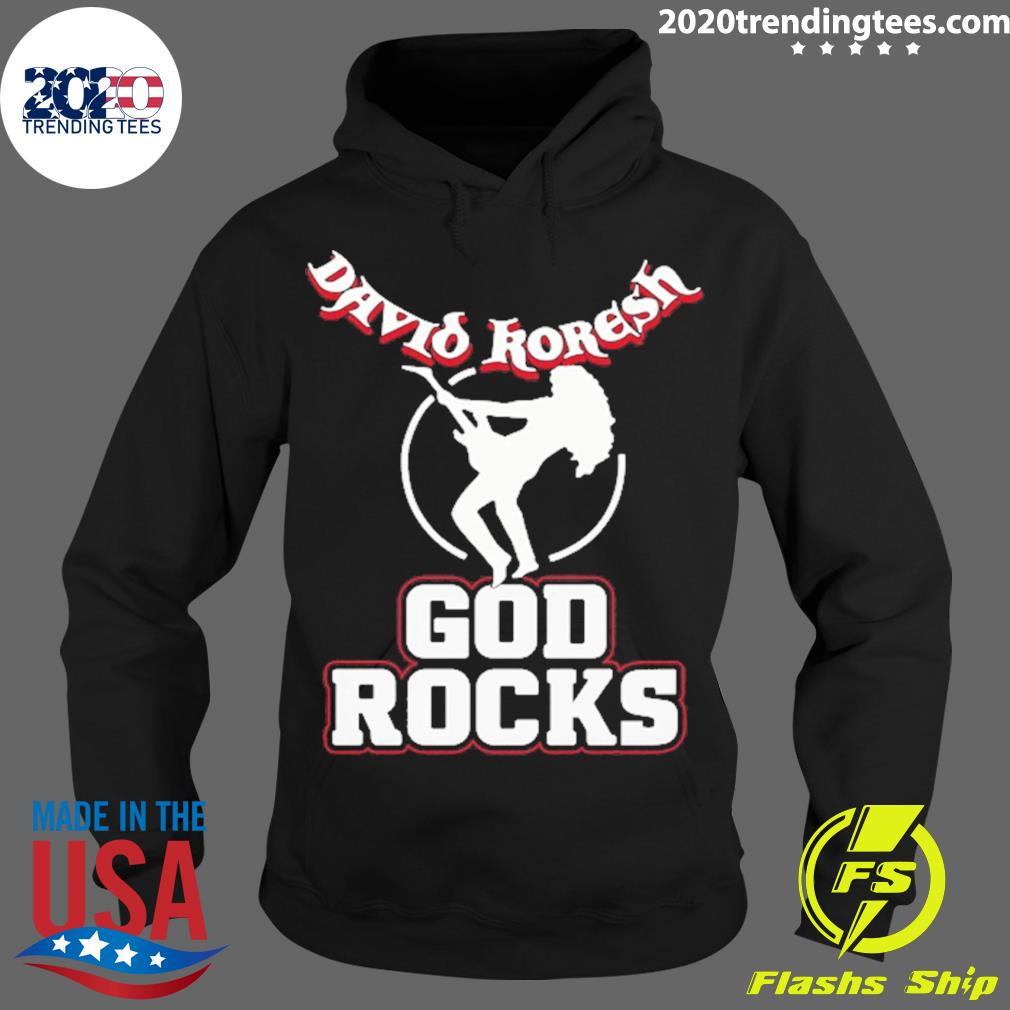 Official david Koresh God Rocks - Adult & Kids T-Shirts, Sweatshirts & Hoodies apparel design preview 2