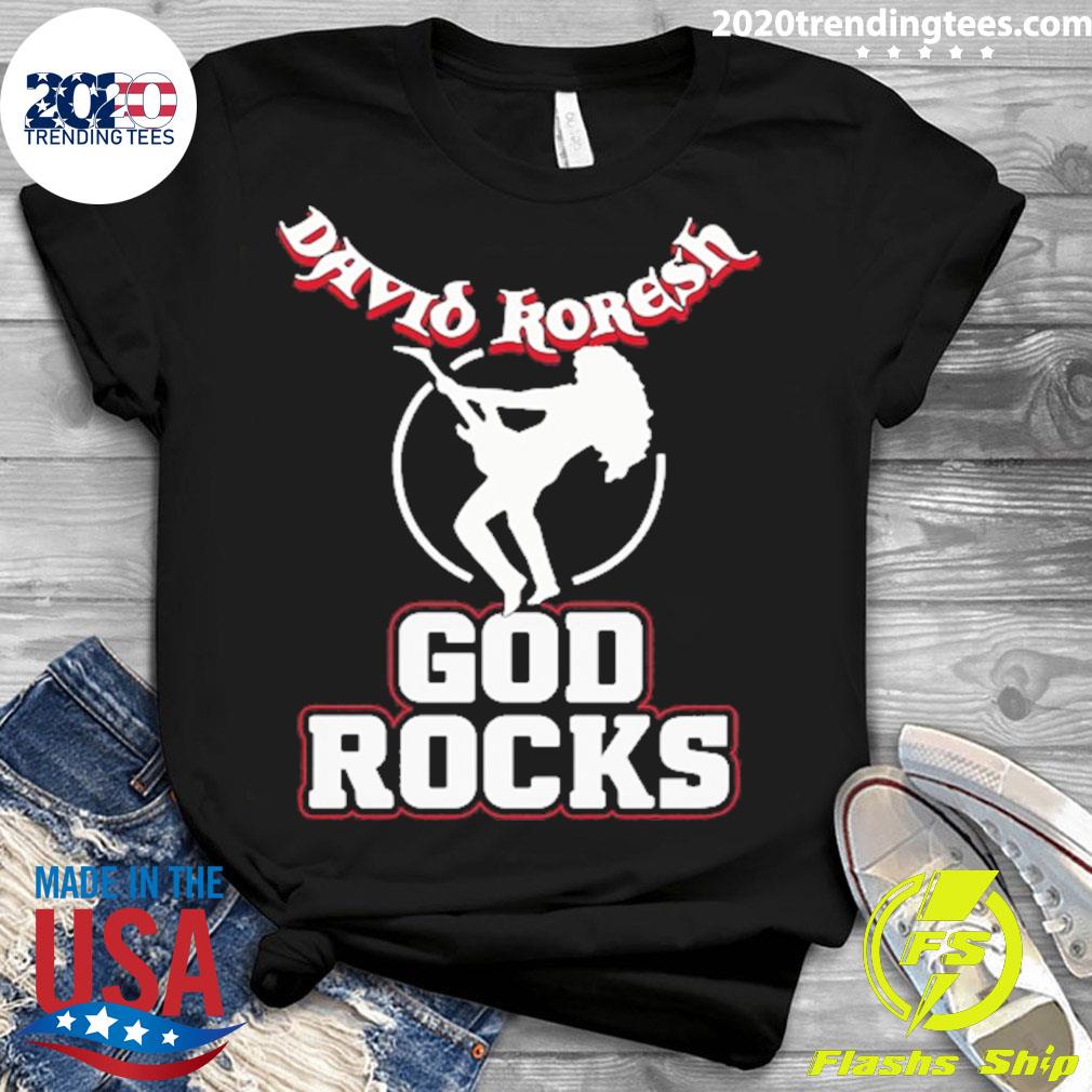 Official david Koresh God Rocks - Adult & Kids T-Shirts, Sweatshirts & Hoodies apparel design preview 3