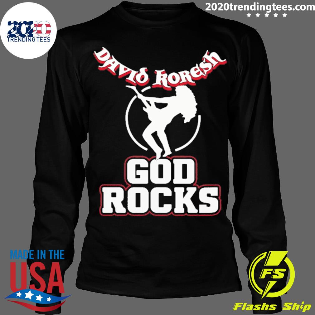 Official david Koresh God Rocks - Adult & Kids T-Shirts, Sweatshirts & Hoodies apparel design preview 4