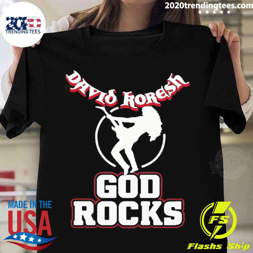 Official david Koresh God Rocks - Adult & Kids T-Shirts, Sweatshirts & Hoodies apparel design preview 1