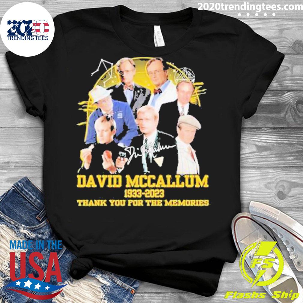 Official david Mccallum 1933-2023 Thank You For The - Adult & Kids T-Shirts, Sweatshirts & Hoodies apparel design preview 3
