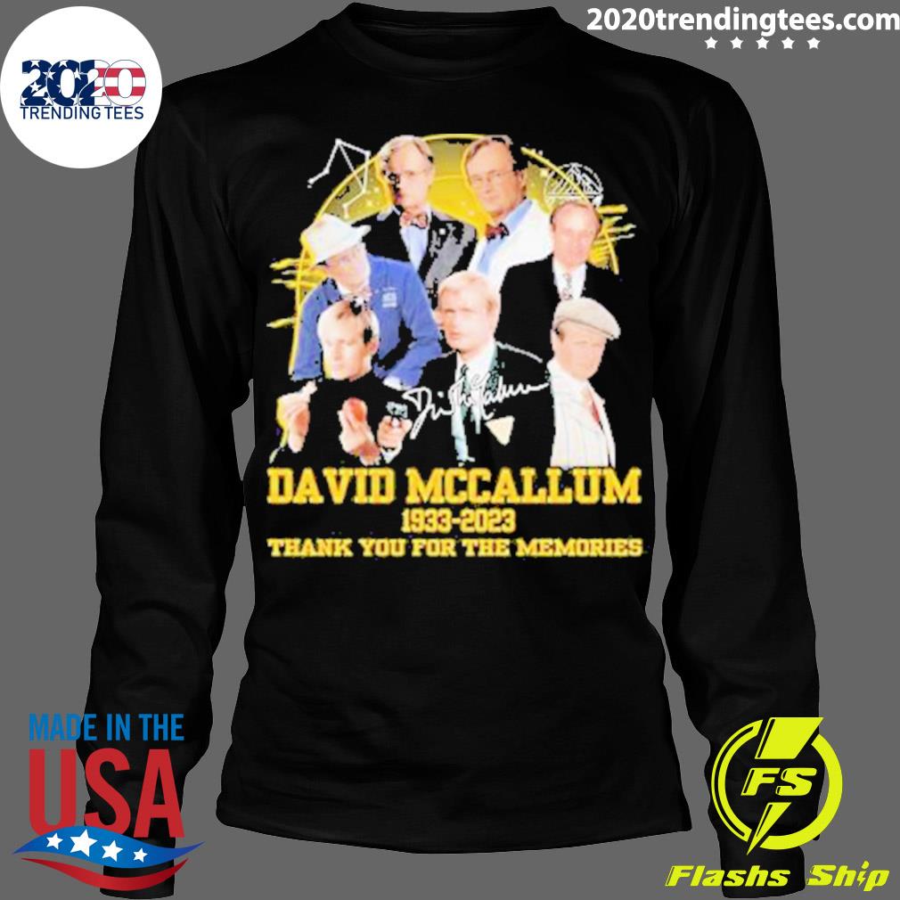 Official david Mccallum 1933-2023 Thank You For The - Adult & Kids T-Shirts, Sweatshirts & Hoodies apparel design preview 4
