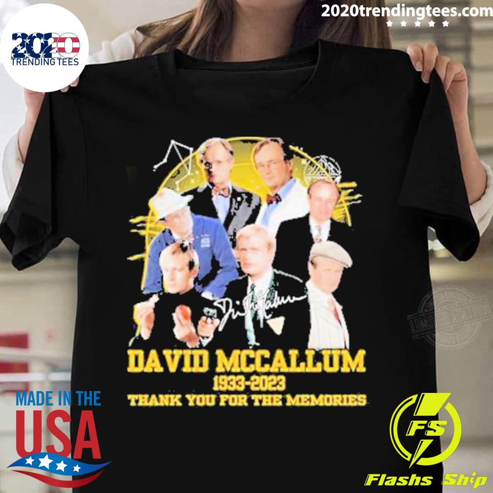 Official david Mccallum 1933-2023 Thank You For The - Adult & Kids T-Shirts, Sweatshirts & Hoodies apparel design preview 1