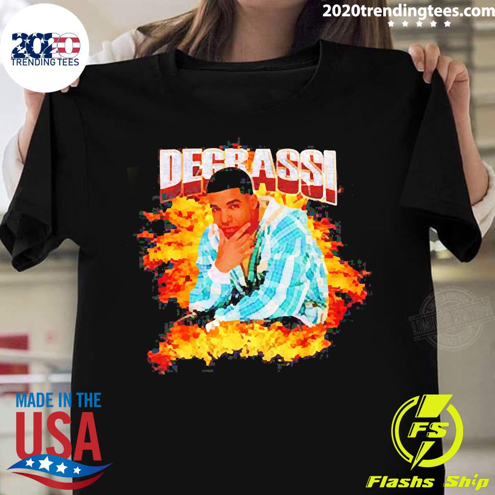 Official degrassi Flames Drake - Adult & Kids T-Shirts, Sweatshirts & Hoodies apparel design preview 1