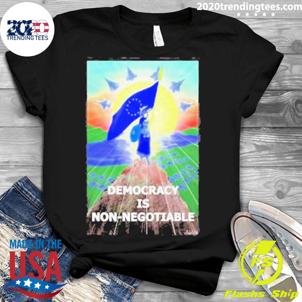Official democracy Is Non Negotiable - Adult & Kids T-Shirts, Sweatshirts & Hoodies apparel design preview 3