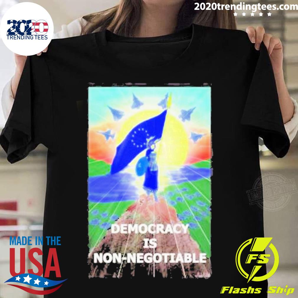 Official democracy Is Non Negotiable - Adult & Kids T-Shirts, Sweatshirts & Hoodies apparel design preview 1