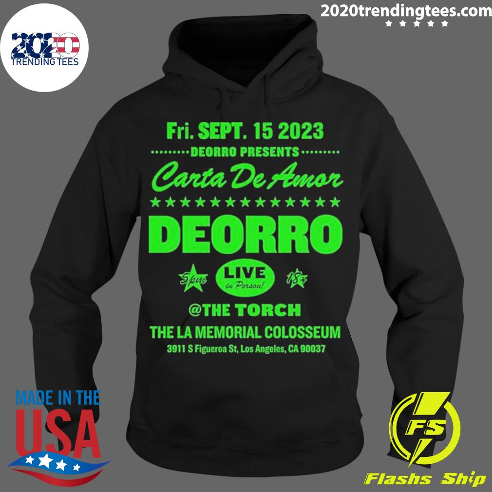 Official deorro Presents Carta De Amor - Adult & Kids T-Shirts, Sweatshirts & Hoodies apparel design preview 2