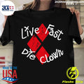Official die Clown Logo Harley Quinn - Adult & Kids T-Shirts, Sweatshirts & Hoodies apparel design preview 1