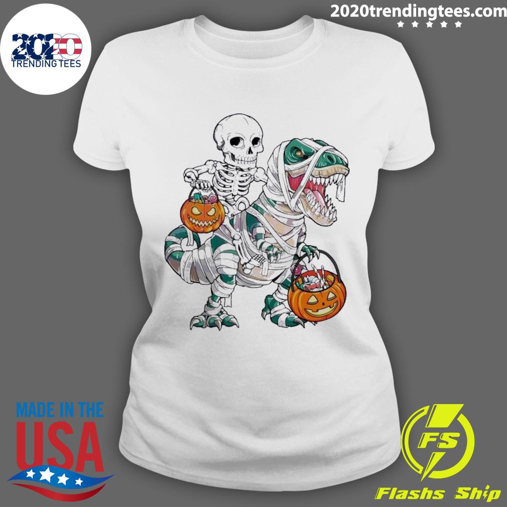 Official dinosaur Halloween Spooky Saurus Rex - Adult & Kids T-Shirts, Sweatshirts & Hoodies apparel design preview 3