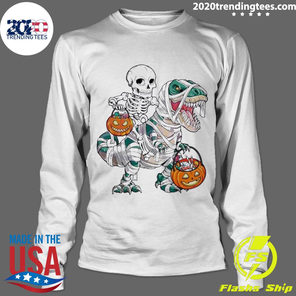 Official dinosaur Halloween Spooky Saurus Rex - Adult & Kids T-Shirts, Sweatshirts & Hoodies apparel design preview 4