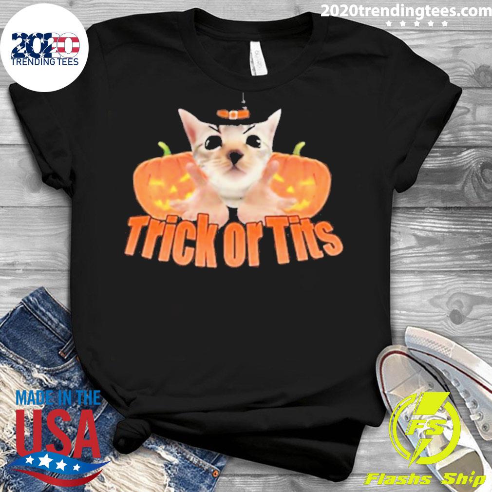 Official dippytees Trick Or Tits - Adult & Kids T-Shirts, Sweatshirts & Hoodies apparel design preview 3