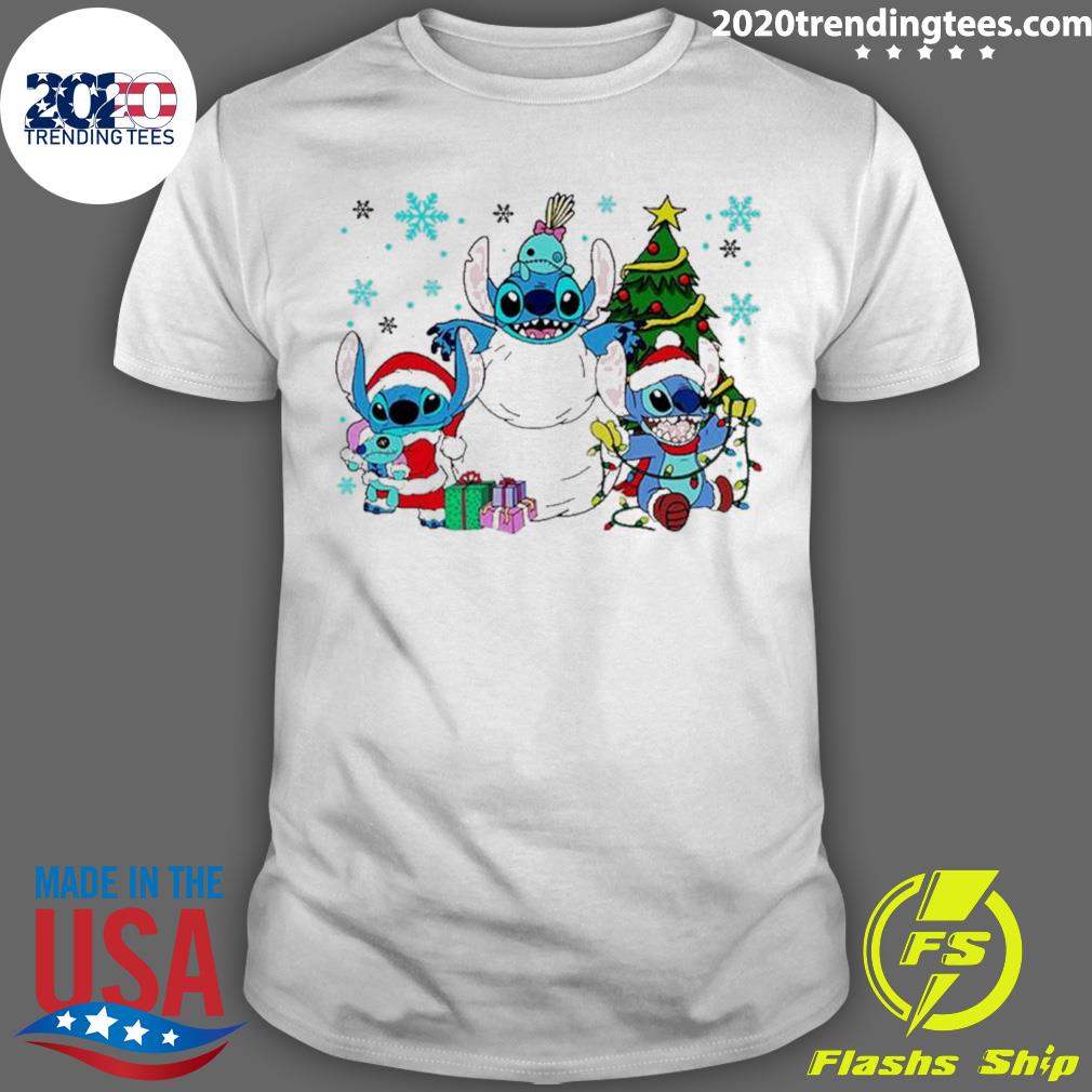 Official disney Stitch Christmas - Adult & Kids T-Shirts, Sweatshirts & Hoodies apparel design preview 1