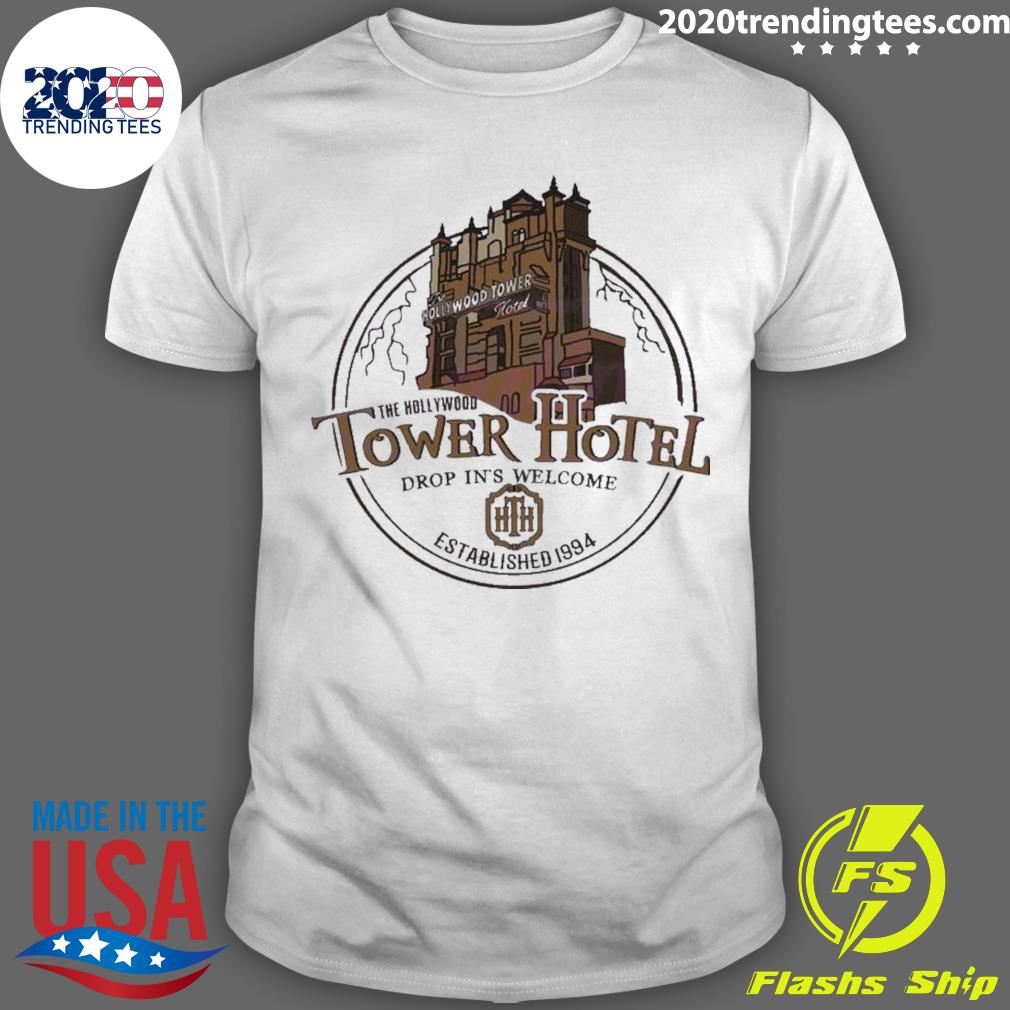 Official disney The Hollywood Tower Hotel - Adult & Kids T-Shirts, Sweatshirts & Hoodies apparel design preview 1