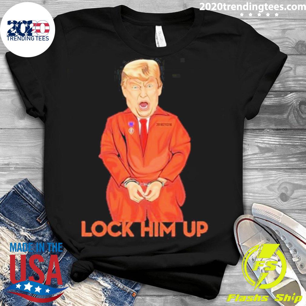 Official donald Trump Lock Him Up 2023 - Adult & Kids T-Shirts, Sweatshirts & Hoodies apparel design preview 3