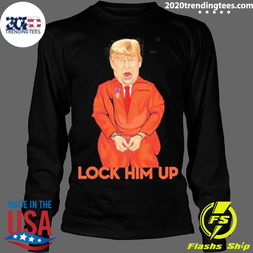 Official donald Trump Lock Him Up 2023 - Adult & Kids T-Shirts, Sweatshirts & Hoodies apparel design preview 4