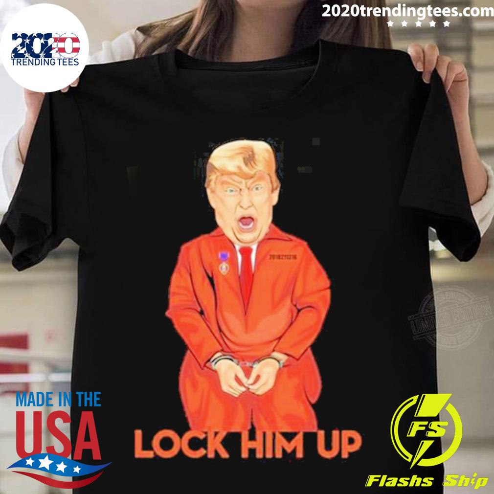 Official donald Trump Lock Him Up 2023 - Adult & Kids T-Shirts, Sweatshirts & Hoodies apparel design preview 1