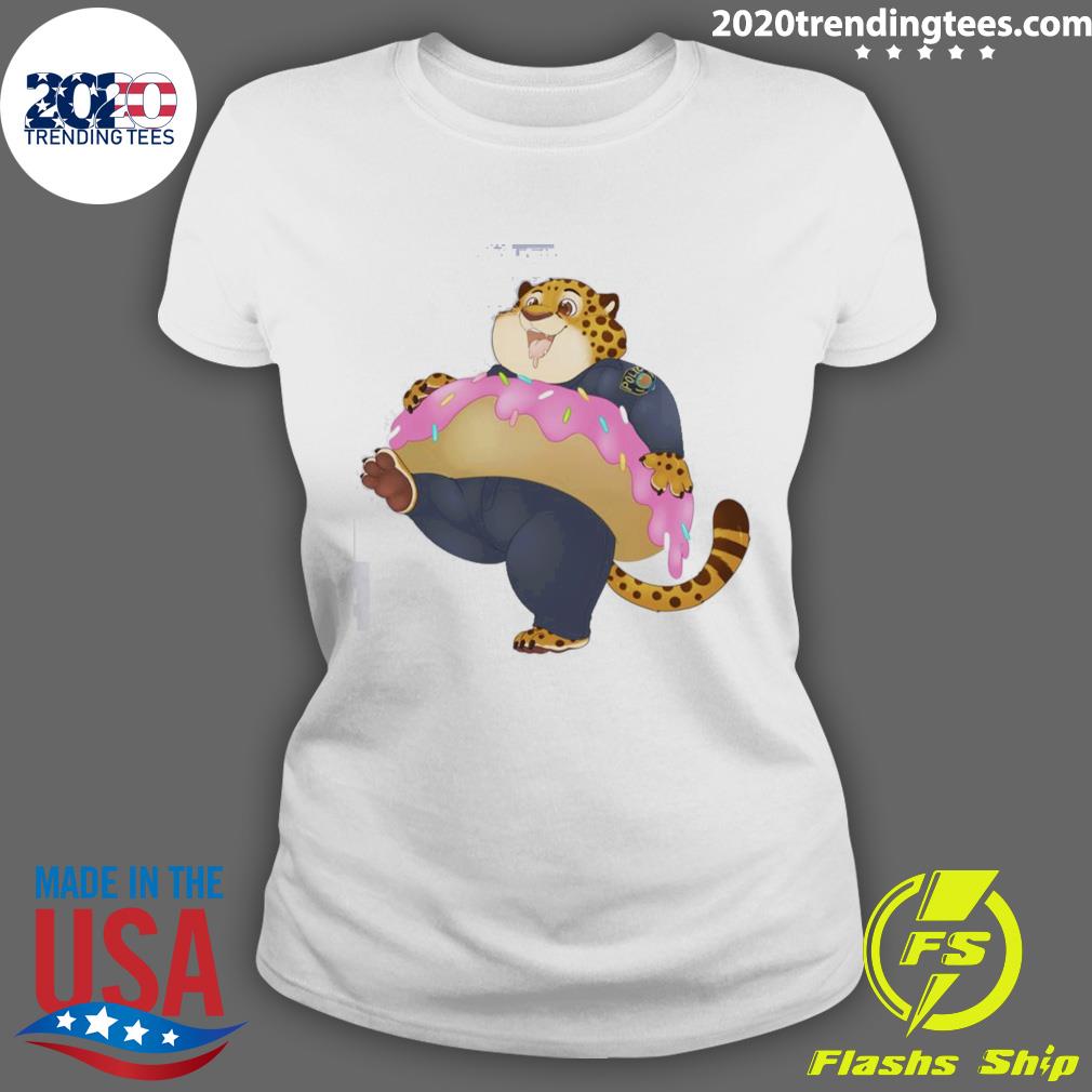 Official donut Clawhauser Zootopia - Adult & Kids T-Shirts, Sweatshirts & Hoodies apparel design preview 3