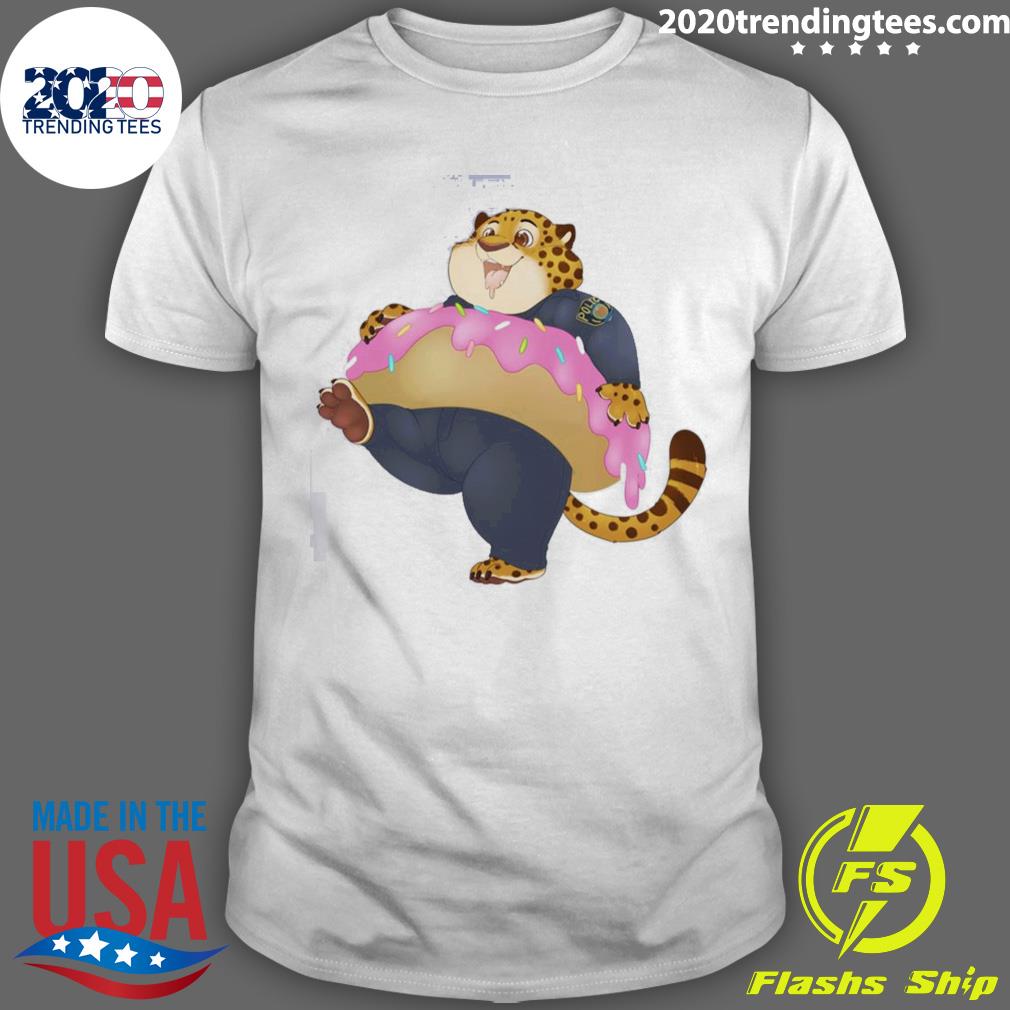 Official donut Clawhauser Zootopia - Adult & Kids T-Shirts, Sweatshirts & Hoodies apparel design preview 1