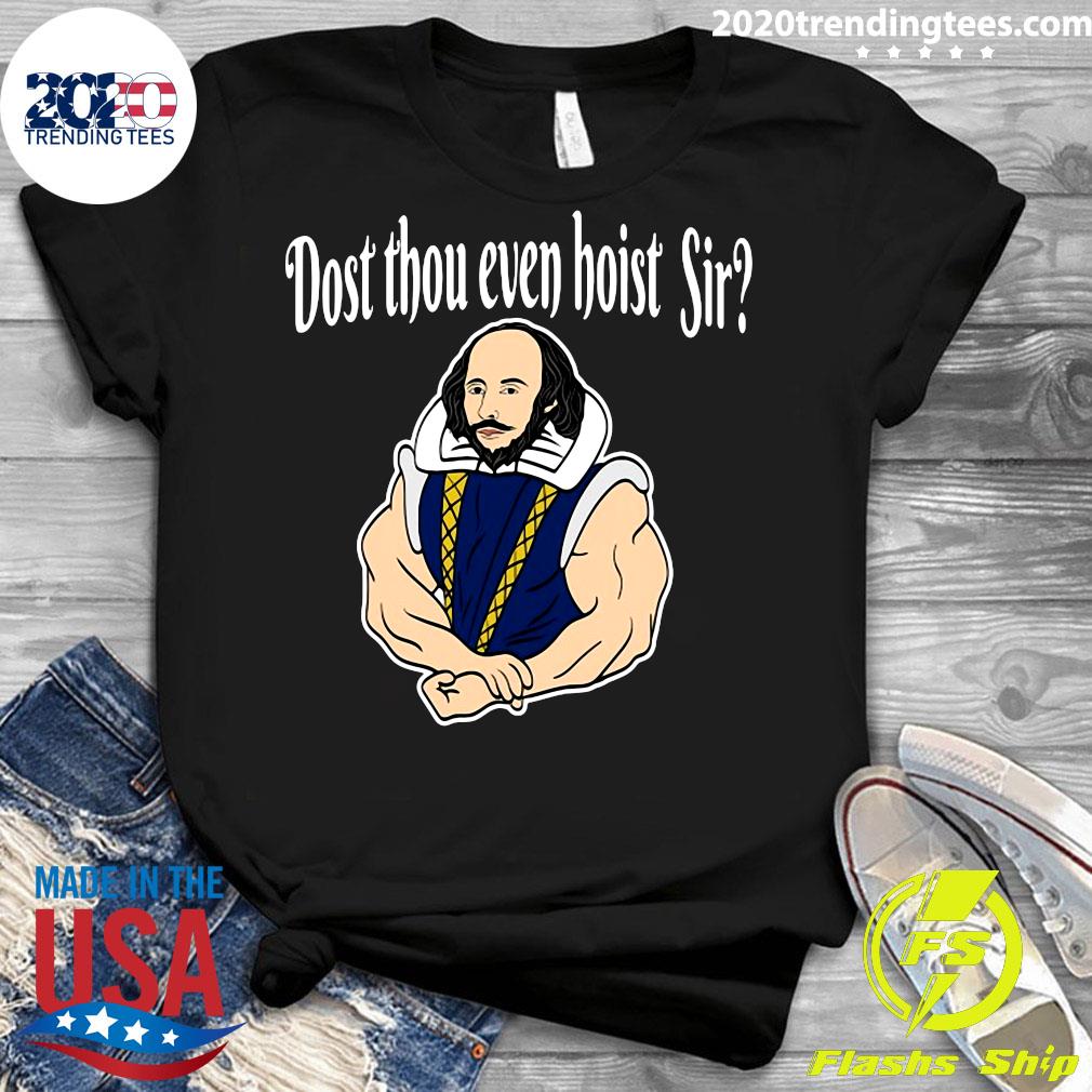 Official Dost Thou Even Hoist Sir Fitness - Adult & Kids T-Shirts, Sweatshirts & Hoodies apparel design preview 3