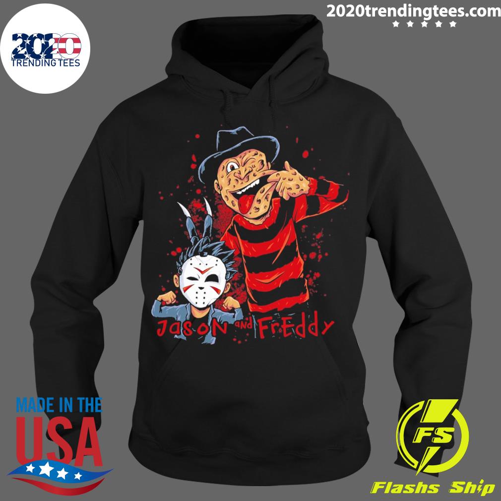 Official double Slash Freddy And Jason - Adult & Kids T-Shirts, Sweatshirts & Hoodies apparel design preview 2
