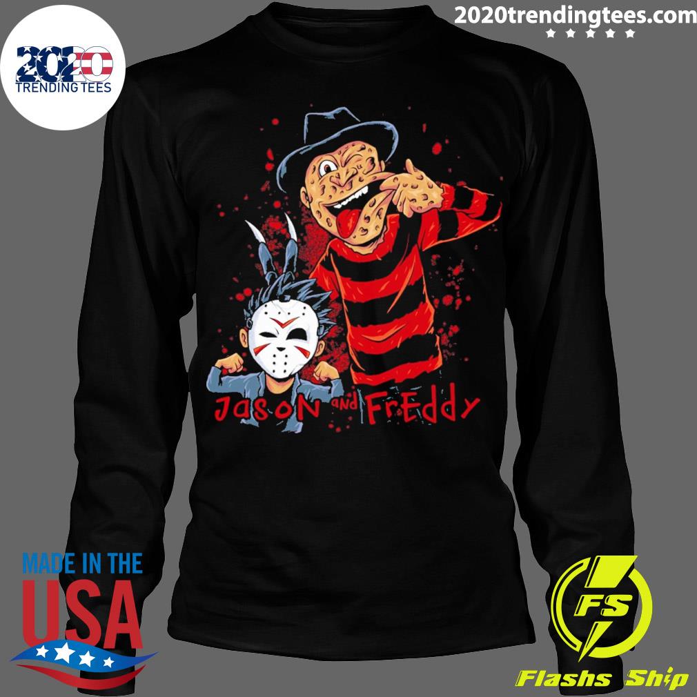 Official double Slash Freddy And Jason - Adult & Kids T-Shirts, Sweatshirts & Hoodies apparel design preview 4