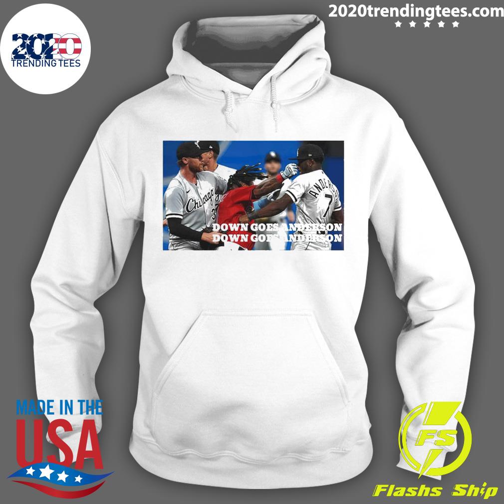 Official down Goes Anderson Cleveland Guardians - Adult & Kids T-Shirts, Sweatshirts & Hoodies apparel design preview 2
